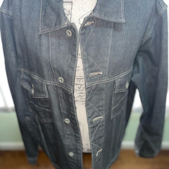 Men’s charcoal gray jean jacket Nautica brand Men’s denim jacket outdoor casual - Picture 4 of 9